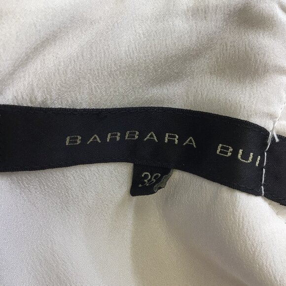 BARBARA BUI IVORY / BLACK SLEEVELESS CREPE MINI DRESS - Picture 4 of 4